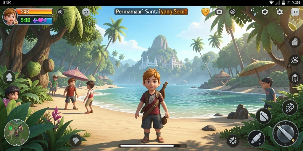 Tampilan gameplay yang menyenangkan dan menghibur dari 34R.