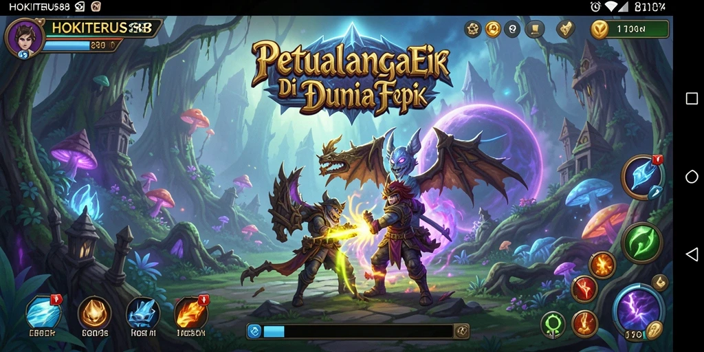 Tangkapan layar menampilkan aksi seru dalam <strong>HOKITERUS88</strong> dengan karakter dan pertarungan yang dinamis.