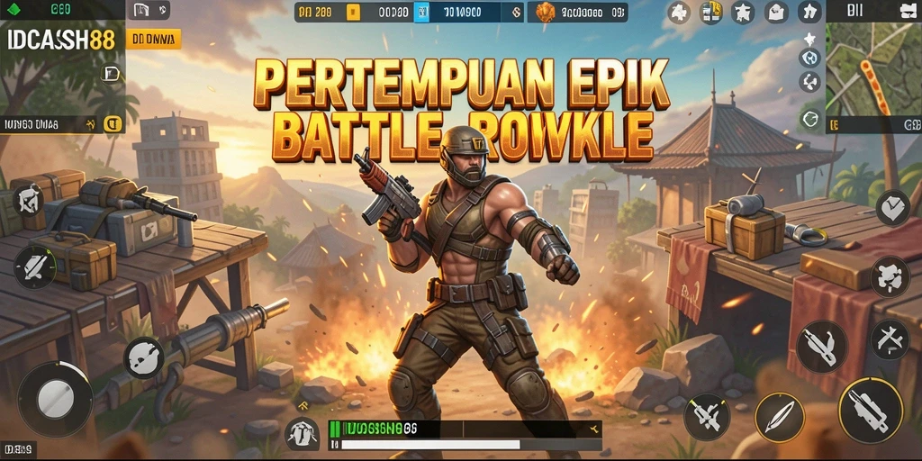 Tangkapan layar dari gameplay seru IDCASH88 di medan pertempuran.