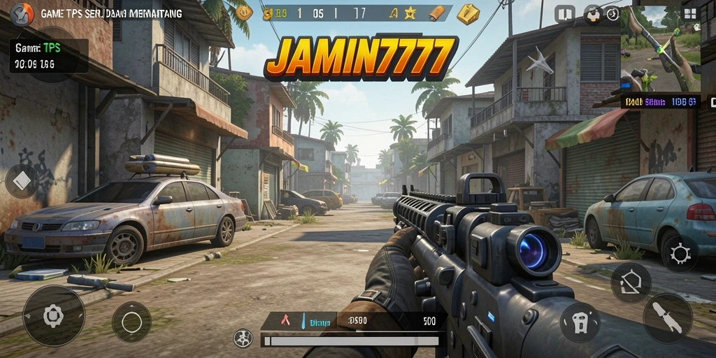 Tampilan gameplay mengesankan dari JAMIN777 saat bertempur di arena.