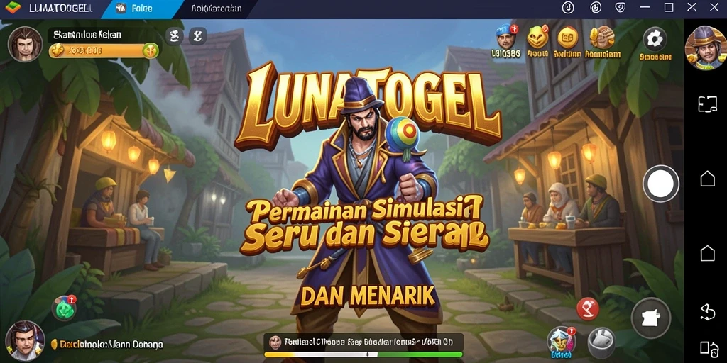 Screenshot LUNATOGEL menampilkan gameplay simulasi yang mendebarkan.