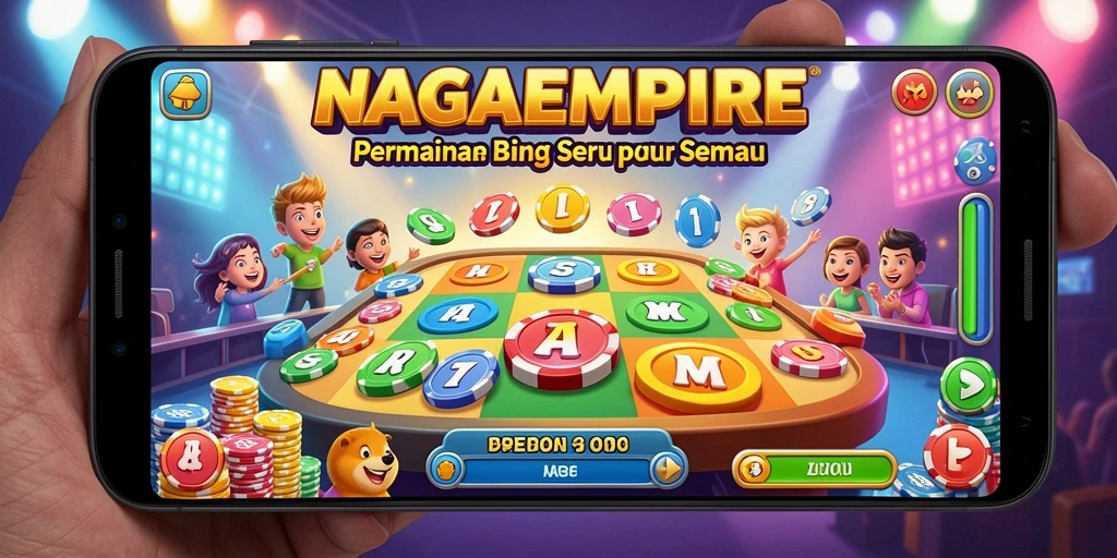 Screenshot gameplay NAGAEMPIRE yang menunjukkan antusiasme bermain Bingo.