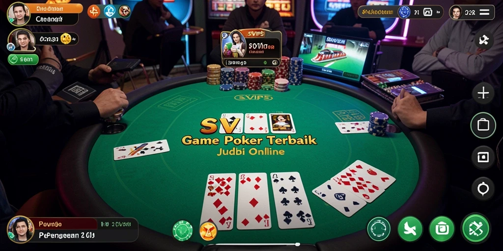 Tampilan screenshot SVIP5 yang menampilkan serunya bermain poker.