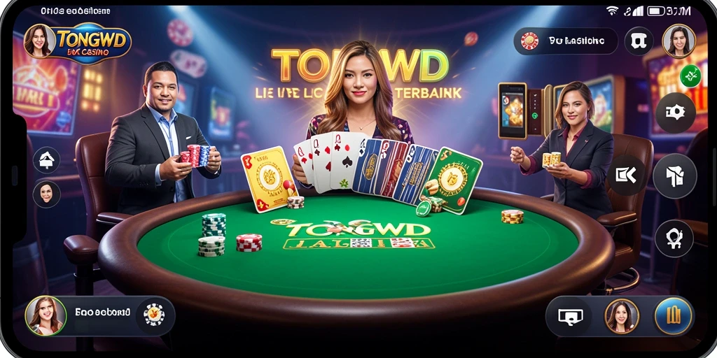 Tampilan gameplay Live Casino yang mengasyikkan di TONGWD.